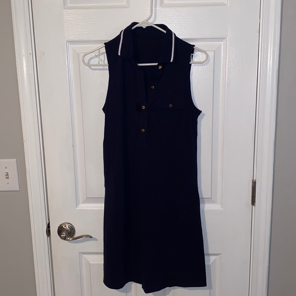 Michael Kors tennis golf polo inspired dress navy